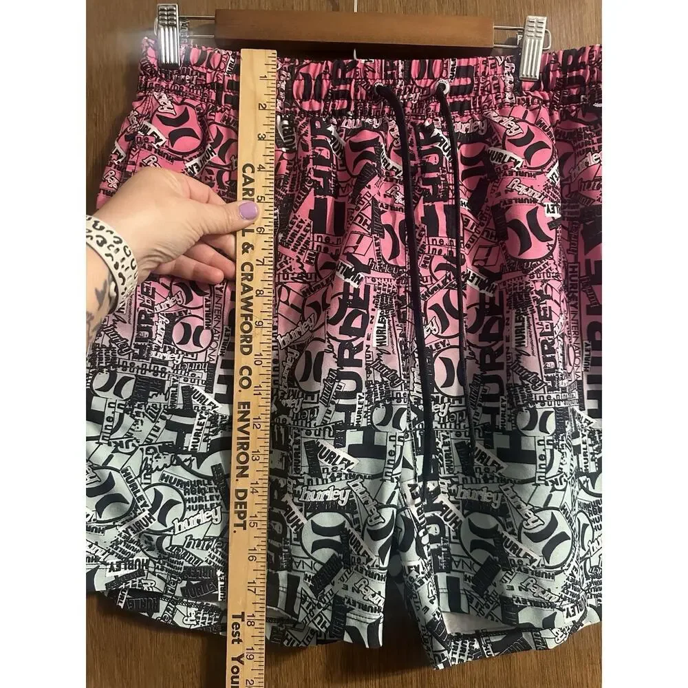 Hurley cannonball volley stretch swim trunks sz LG BKE EXCELLENT swim beach pool - Picture 6 of 8